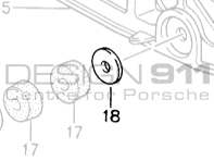 Unterlegscheibe für Getriebehalterung. Porsche 964 / 993 - 99902518202