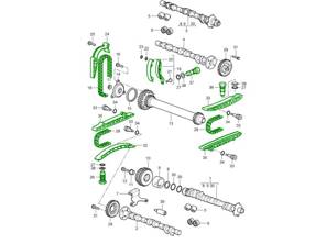 Kit catena di distribuzione motore. Porsche 986 Boxster 2.7L M96.23 / 3.2L M96.24 2002-04 - 99610516651, 99610517158, 99610519500, 99610516555, 99610518058, 99610518802, 99610515600, 99610515201, 99610505401, 99610518602, 99610515801, 99610516400