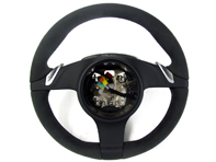 Volante imbottito in alcantara nera. Porsche 997 / 987 Boxster / 987 Cayman - 99704440212, 99704440213, 99704440218