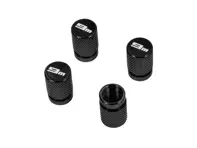 Billet aluminium black anodised wheel valve cap set. - 00004460100 - 9M90026500151