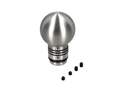 Pomello del cambio Rennline in alluminio color argento, graffiato. Per Porsche 964/993/996/997/Boxster/Cayman - I141SILVER - I14.1, I141