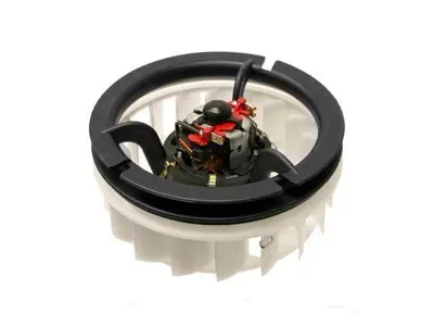 Kachelventilatormotor en ventilator. Porsche 911 1965-89 / 912 / 914 - 91157132032, 90157132032