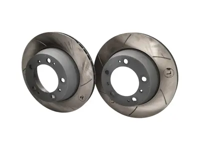 Slotted Brake disc rotor set, Rear. Porsche 996 / 997 (OE Part No 99635240104) - 99635240104, 99635240103, 909321C