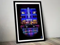 Póster del Porsche 911 964 Turbo Miami con marco negro