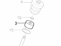 Shock Absorber cap Front (Air Suspension type). Porsche 970 Panamera - 97034394100