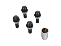 Locking wheel bolt kit (standard size) Black plated for Porsche - PAF009593, 971698030B, WHT004676A, WHT006978, 00004460291