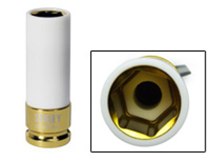 La presa morbida per bullone o dado per ruota in lega previene danni. Attacco quadrato da 19 mm 1/2".