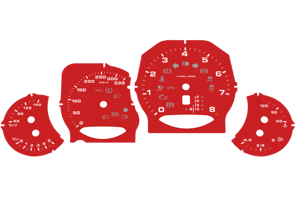 Dial face set, KMH. Porsche 970 Panamera GTS