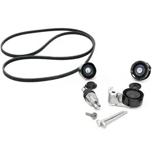 Spanrol en riemenset voor de aandrijfriem. Porsche Cayenne 3.6L / Panamera 3.0L - 94610211875, 94610211876, 7PP145279, 95814527901, 94810226175, 94810240375, 94810240323, 94810240321, 94810240300, 94810240322, 7PP903137A