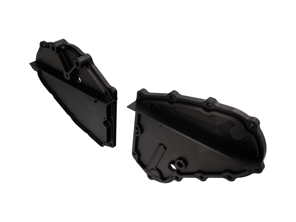 Couvercles de chaîne de distribution en alliage billette noirs. Porsche911 - 93010506410, 93010506308, 93010506401, 93010506411, 93010506301, 93010506312, 93010506402, 93010506302, 93010506403, 93010506303, 93010506404, 93010506304, 93010506405, 93010506305, 93010506406, 93010506306