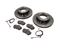 ACHTER Remblokken en remschijfpakket voor Porsche Boxster 986 2.5L / 2.7L 1997-04 - 98635293911BRE, 98635293911, 98635240104BRE, 98635240104, 98661236501