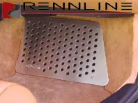 Rennline Aluminium Bodenplatte. Beifahrerseite. Porsche 996 / 997 / Boxster / Cayman - F18RH