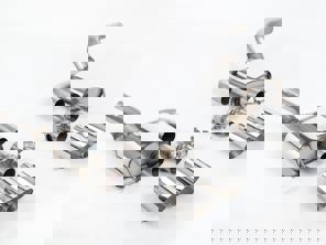 Milltek Sports Exhaust Valved Rear Silencers With Polished GT-115 Tailpipe Trims. Porsche Macan 95B MK2 GTS And Turbo - 95B253601DY, 95B253600CY, 95B253612MY, 95B253611MY, 95B253600DY, 95B253601EY - SSXPO176