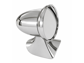 Aluminium Aero Bullet Mirror - Flag mount, in Chrome. Porsche 911 1975-1988 - 91173101310, 91173101410, 96473190101, 96473190100, 90173111100 - AeroBulletPairChrome_Flag  LHD, AeroBulletPairChrome_Flag  RHD, AeroBulletPairChrome_Flag
