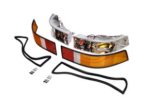 Indicator Lamps and Lens Rear Kit with BLACK Rim Lens Porsche 911 - 91163140333, 91163140433, 91163193900, 91163194000, 91163194901, 91163195000, 91163197100