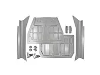 Kit pannello pavimento e sottoporta. Porsche 356A / 356B T5 - 64450100205, 64450105003, 64450105004, 64450100206, 64450100207, 64450106900, 64450107000, 64450104900, 64450154005, 64450101700, 64450101800, 64450101706, 64450101806 - PP118A, PP119, PP120L, PP120R, PP121, PP122