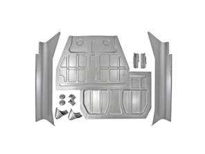 Floor pan and rocker panel kit. Porsche 356A / 356B T5 - 64450100205, 64450105003, 64450105004, 64450100206, 64450100207, 64450106900, 64450107000, 64450104900, 64450154005, 64450101700, 64450101800, 64450101706, 64450101806 - PP118A, PP119, PP120L, PP120R, PP121, PP122