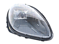 黑色 LED 矩阵头灯，左侧驾驶汽车。保时捷 95B Macan 配备 PDLS - 711451000477, 711451000478, 95B941079AS, 95B941080AS, 95B941080P, 95B941079P