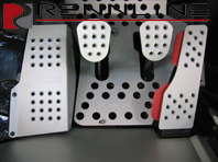 Rennline Aluminium 4 Piece Pedal Set Perforated. Porsche 996/997/986/987/Cayman - P452119, P45.21.19