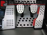 Rennline Aluminium 4 Piece Pedal Set Perforated. Porsche 996/997/986/987/Cayman - P452119, P45.21.19
