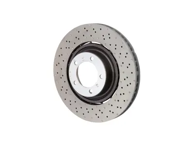 Disco freno anteriore, leggero, forato e con fossette, 380x34 mm. Porsche 991 Turbo. - 99135140502, 99135140602, 9P1615301B, 9P1615301D, 9P1615302D, 9P1615302B, 9P1615301K, 9P1615302K - PFL49015, PFR49016