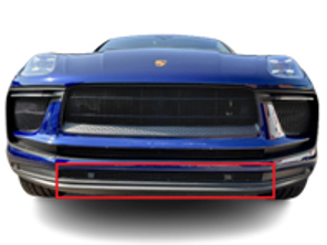 Parachoques delantero de acero inoxidable rejilla central inferior ZunSport. Estiramiento facial Porsche Macan / S / GTS - ZPR81321, ZPR81321B, ZPR81321, ZPR81321B