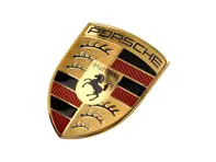 Motorhaubenabzeichen / Emblem mit wabenfarbigem Wappen für Porsche - 95C853601