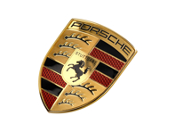 Motorhaubenabzeichen / Emblem mit wabenfarbigem Wappen für Porsche - 95C853601