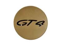 Wheel Cap - 'GT4' Logo - In Aurum High Gloss. Porsche 718 (982) Cayman GT4