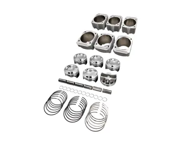 Aluminium forged engine piston set. Porsche 964 / 993 3.6ltr to 4.0ltr (Ø100 to Ø102.7) Big Bore - P1833