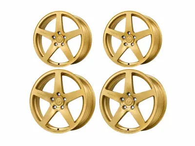 DD1 5-Bolt Alloy Wheel Set Satin Gold. Porsche 992.1 GTS - 992.25.21.R.SG, 992.25.20.F.SG