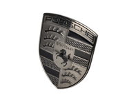 Motorhaubenabzeichen / Emblem, Turbonite. Porsche 95C Macan / 976 Panamera / 9J1.2 Taycan / 9YA.2 Cayenne - 95C853601A