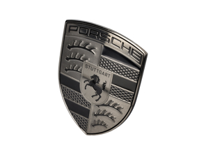 Motorhaubenabzeichen / Emblem, Turbonite. Porsche 95C Macan / 976 Panamera / 9J1.2 Taycan / 9YA.2 Cayenne - 95C853601A