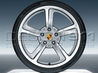 Jantes et pneus en alliage SportTechno 20' d'origine Porsche pour 981 Boxster / 981 Cayman - 98104460210, 98104460209, 98104460230, 98104460229