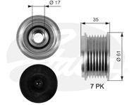 Poelie van de alternator. Porsche 957 Cayenne en 95B mk2 Macan - 021903119J, 021903119L, 021903119J, 021903119L, 021903119M - OAP7095