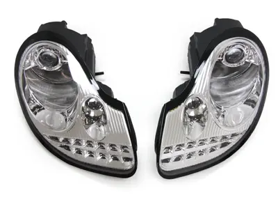 Faro anteriore con lampadine a LED per vetture Porsche 996 / Boxster 986 LHD - 99663115701, 99663115801, 98663113117, 98663113217, 99663116301, 99663116401