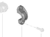 Bus klem stabilisatorstang achter. Porsche 982 Boxster / 982C Cayman - 98133377701, 98133377700