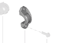 Abrazadera de casquillo de barra estabilizadora trasera. Porsche 982 Boxster / 982C Caimán - 98133377701, 98133377700