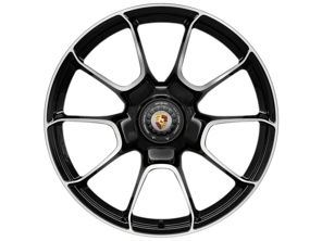 Centerlock Turbo S Exclusive Design lichtmetalen voorwiel in zwarte afwerking 20" 9.5J ET44 - 992601025AG041