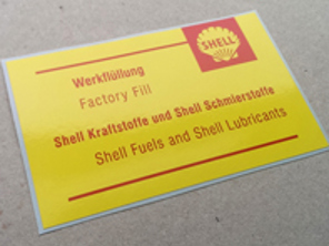 Shell air cleaner decal. Porsche 911 (1969 – 1973) - 91170100155