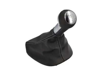 Pommeau de levier de vitesses en cuir avec panneau de levier de vitesses en aluminium. Porsche 997 / 987 Boxster / Caïman - 99742407501FOT, 99742407501FOU, 99742407501FOV, 99742407501FOW, 99742407501FOX, 99742407501FPW, 99742407501FPX, 99742407501FOY, 99742407501FOZ