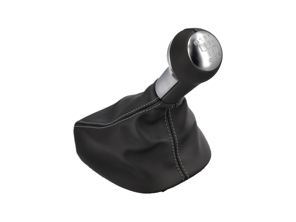 Pommeau de levier de vitesses en cuir avec panneau de levier de vitesses en aluminium. Porsche 997 / 987 Boxster / Caïman - 99742407501FOT, 99742407501FOU, 99742407501FOV, 99742407501FOW, 99742407501FOX, 99742407501FPW, 99742407501FPX, 99742407501FOY, 99742407501FOZ