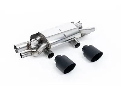 Milltek Sportauspuff-Endschalldämpfer (PSE) mit GT-115 Cerakote Black Endrohren. Porsche 991.2 3.0LT / S / GTS 2015-19 - 9P1251053A, 9P1251053C, 9P1251053B, 9P1251053D - SSXPO199