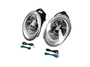 KOPLAMPEN DUBBELE PROJECTOR HALOGEEN + AURORA LICHT Porsche 997 05-08 ZILVER LHD - 99763115713, 99763115813