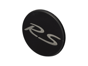 Centre wheel lock 'RS' cap badge, in Matt black. Porsche 991 GT2 RS / GT3 RS - 9P1601349JOK1, 99136120795