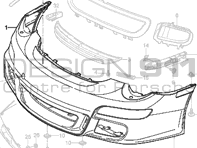 Front Bumper GT3 MKII. Porsche 997 GT3 >>2009 - 99750596190, 99750596191