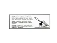 Adesivo Indicazione Starter. Porsche 911 74-83 - 91170112700