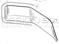 Parabrisas delantero transparente. Porsche 356 PRE-A curva en V