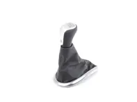 Gearshift Leather with Lower Alloy Ring & Crest. Porsche  996 / Boxster 986 - 996424981015vrj, 99642498115B50, 99642498115C50, 99642498100G10, 99642498115S30, 99642498115J30, 99642498115M30