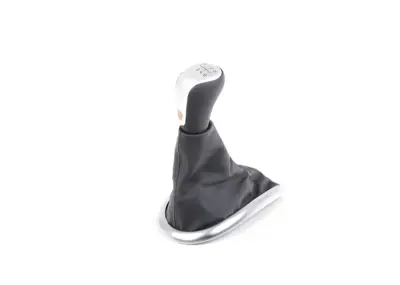 Gearshift Leather with Lower Alloy Ring & Crest. Porsche  996 / Boxster 986 - 996424981015vrj, 99642498115B50, 99642498115C50, 99642498100G10, 99642498115S30, 99642498115J30, 99642498115M30